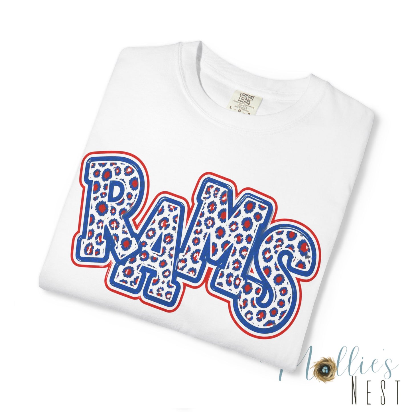 Paragould Rams Leopard Print Retro Logo T-Shirt