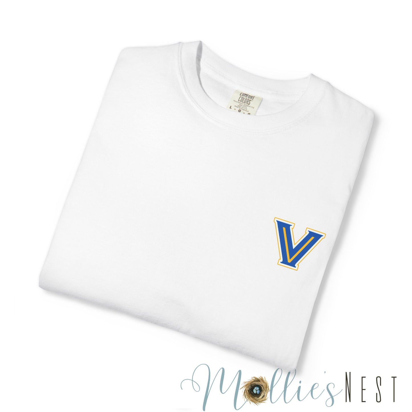 Valley View Light the Flame Football Helmet T-Shirt | Unisex Garment-Dyed Tee for Football Fans, Game Day Shirt, Sports Apparel, Casual Wear