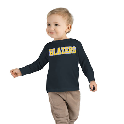 Toddler Blazers - Classic Blue & Gold - Valley View Long Sleeve Tee