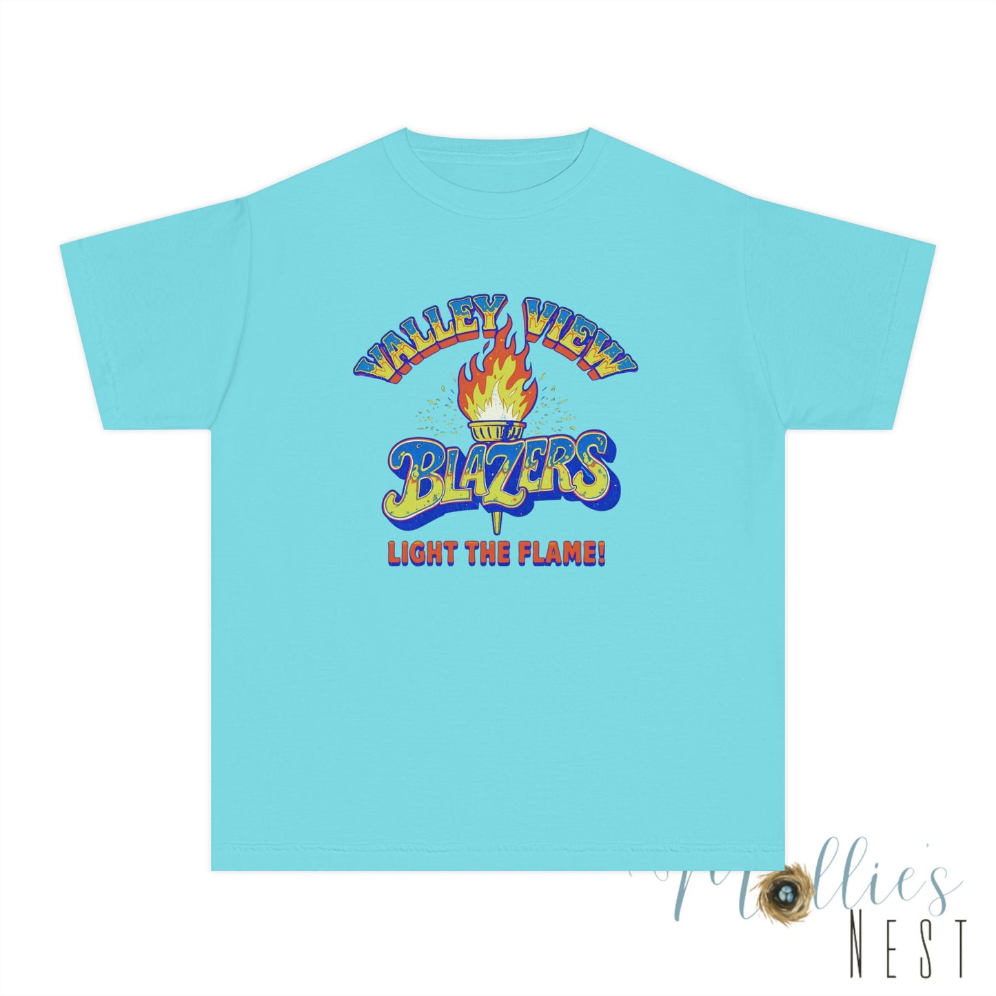 Valley View RETRO Torch Blazers Youth Tee – Light the Flame!