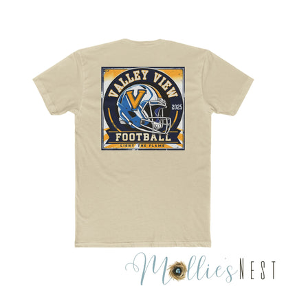 Valley View Football Unisex Cotton Crew Tee, Sports Tee, School Spirit Shirt, Game Day Apparel, Football Fan Wear