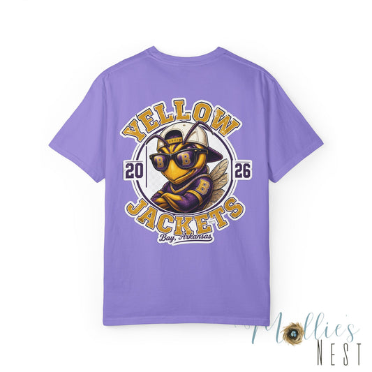 ADULT — Yellow Jackets Mascot 2026 School Spirit Shirt. Comfort Colors