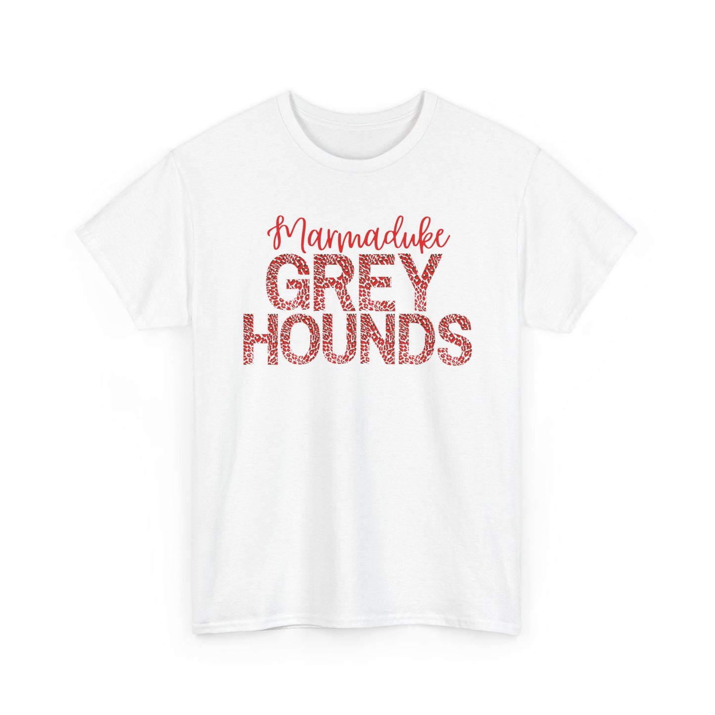 Marmaduke Greyhounds Tee. Red/Black/White