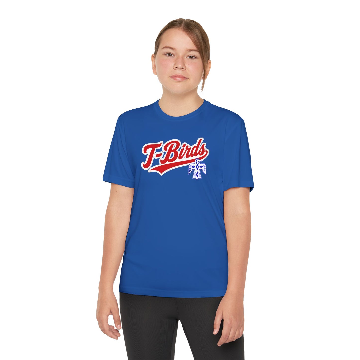 DeSoto. Thunderbirds Youth Drifit — Script Logo Team Shirt