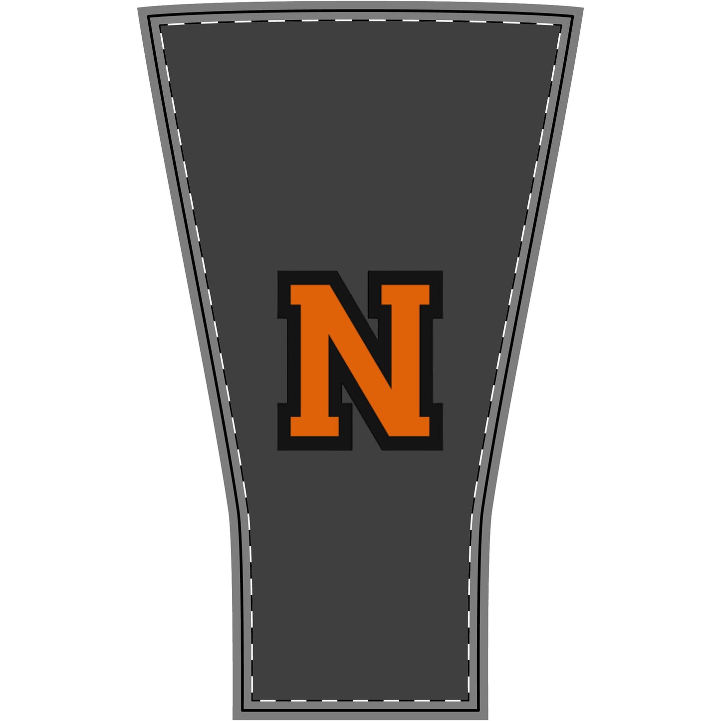 Newport Greyhounds - Gray Sports Sleeve with Orange 'N' Logo Pattern