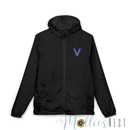 Stylish Unisex Full-Zip Windbreaker Jacket | Versatile Lightweight Rain Gear. Valley View
