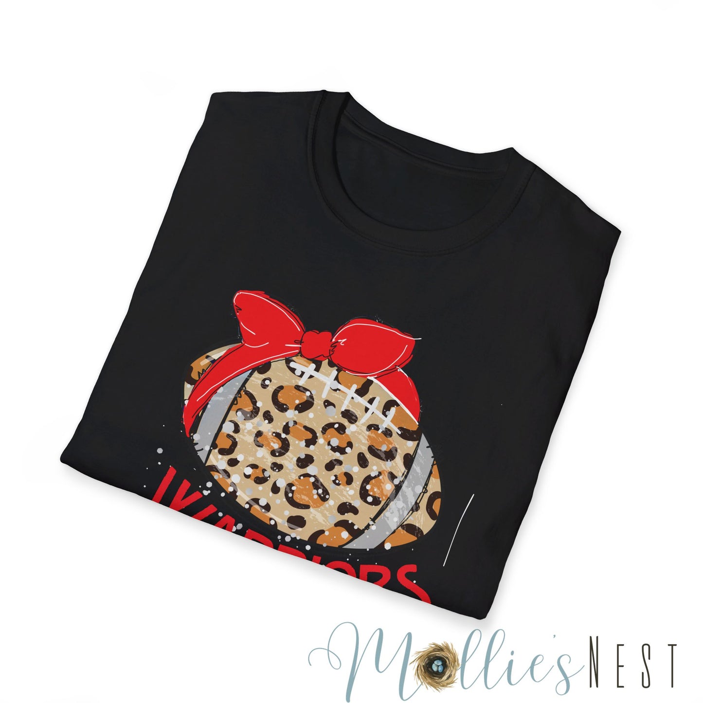 Warriors. Leopard Football Unisex Softstyle T-Shirt