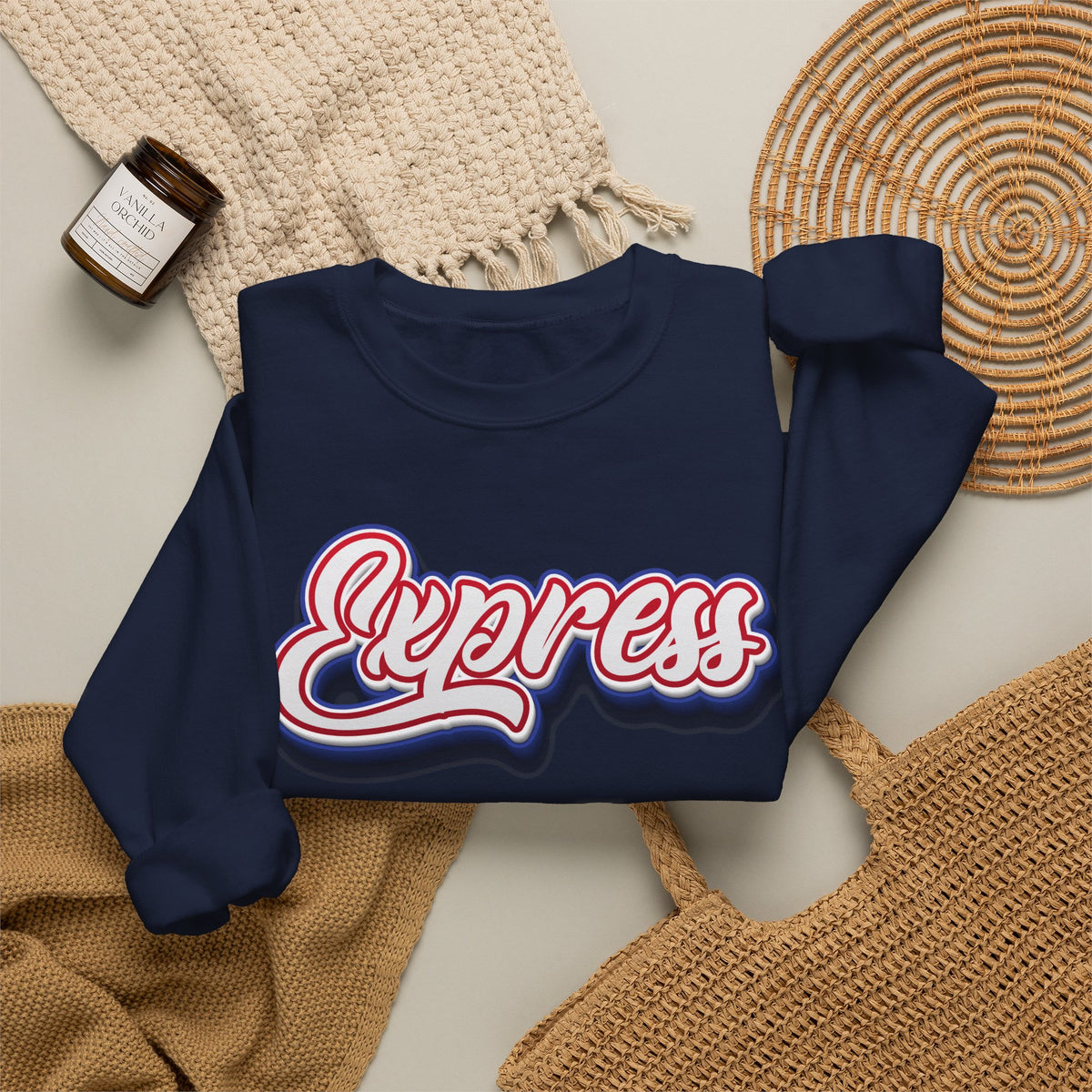 ADULT.  Express Baseball Graphic Sweatshirt