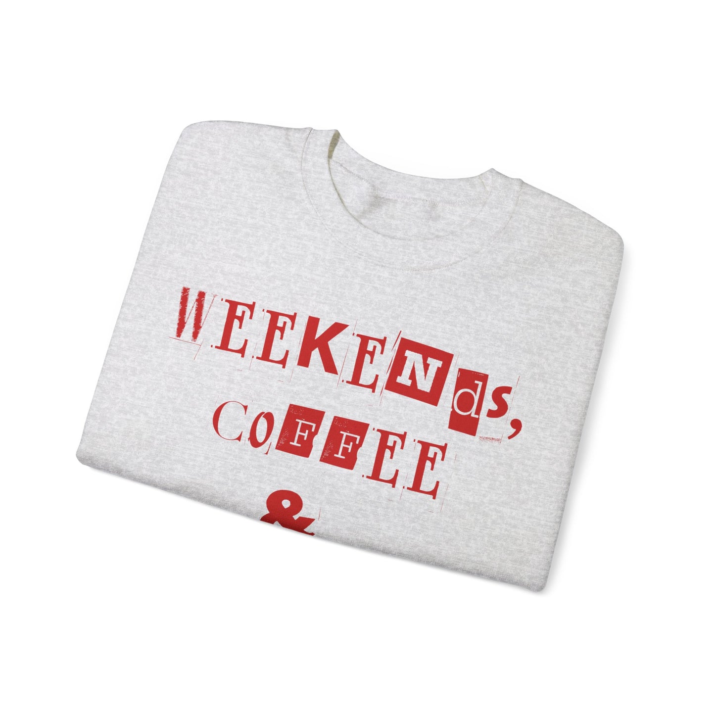 Weekednd, coffee, baseball Heavy Blend™ Crewneck Sweatshirt