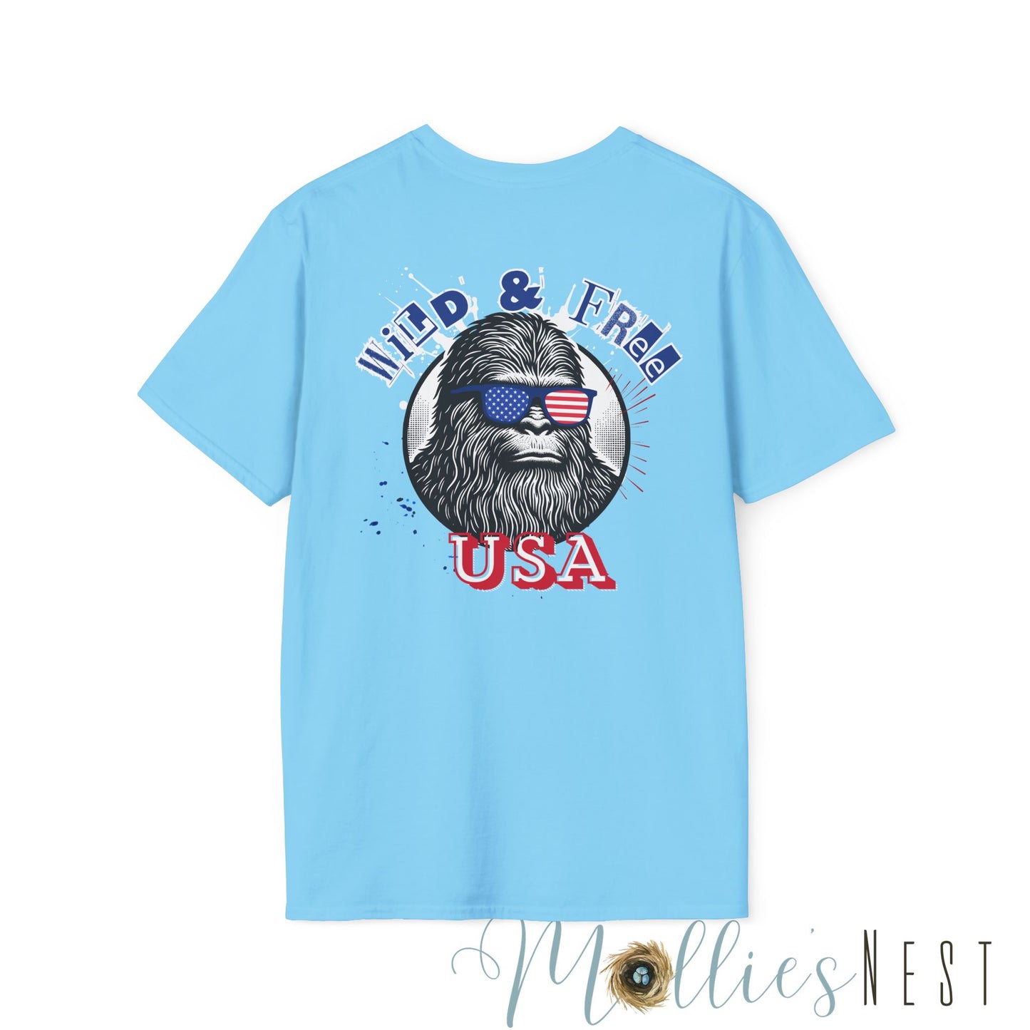Wild & Free Unisex T-Shirt, Sasquatch, 4th of July. MANNLY BRAND