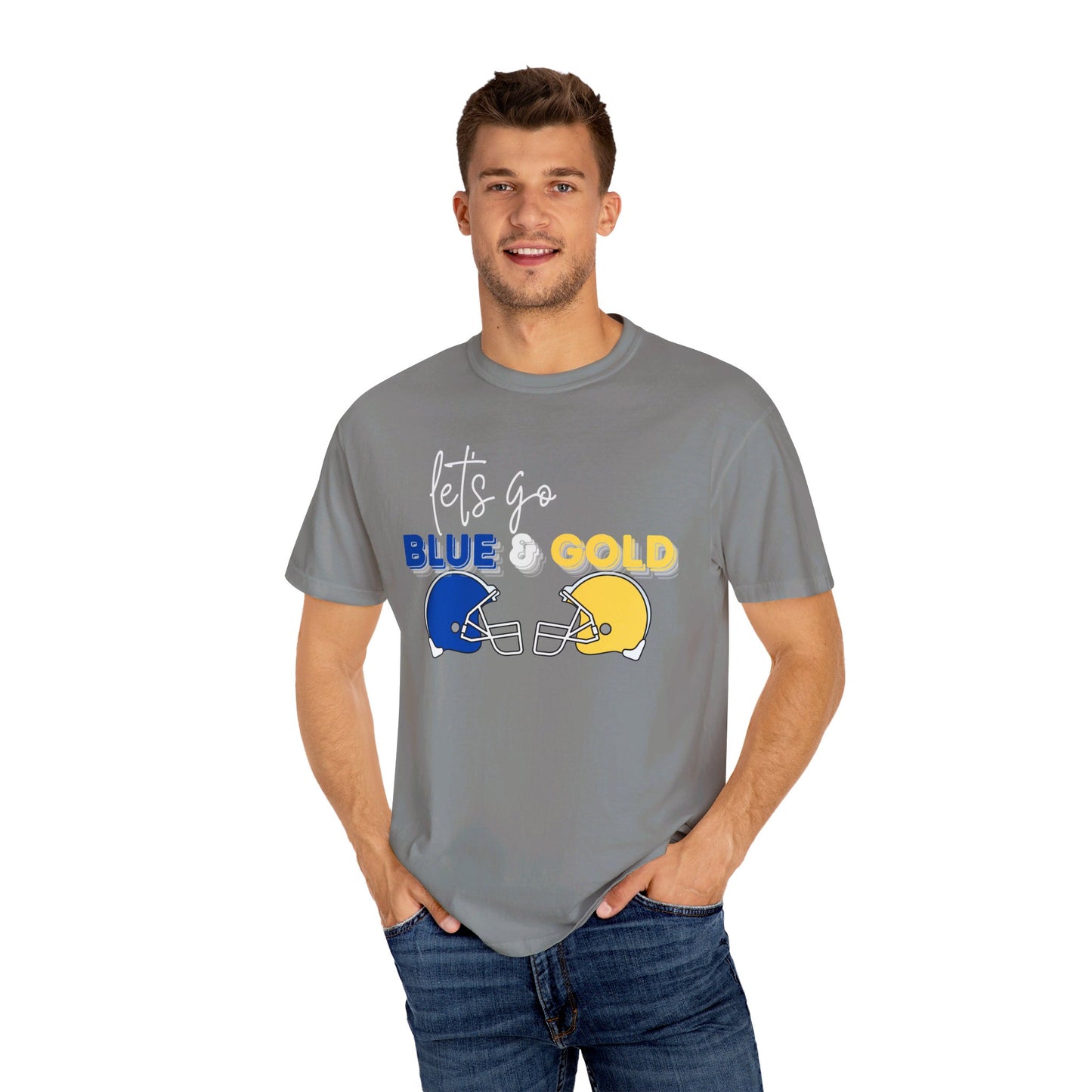 Blue & Gold. Comfort Colors Garment-Dyed T-shirt