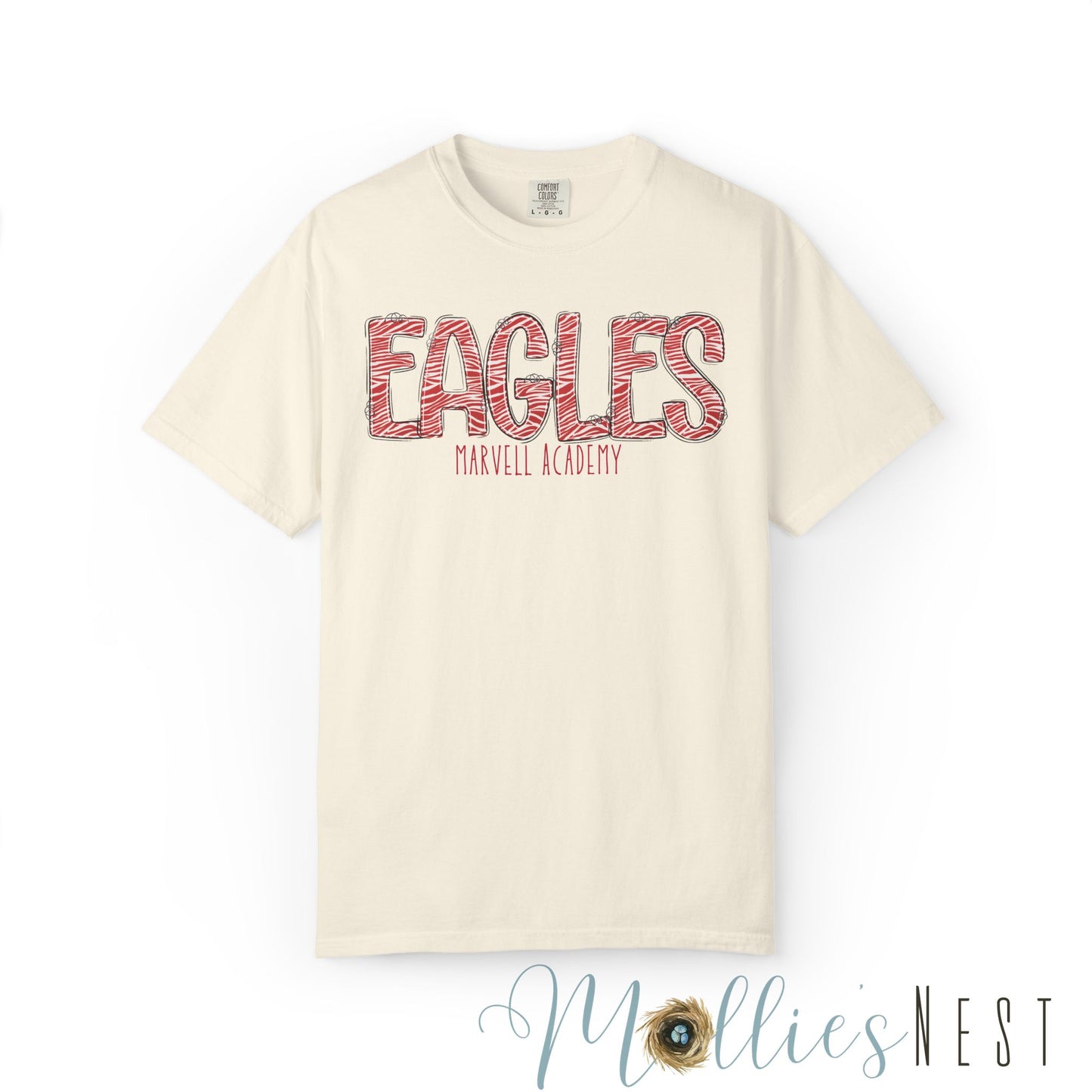 ADULT. Comfort Colors EAGLES (Marvell) Zebra Print