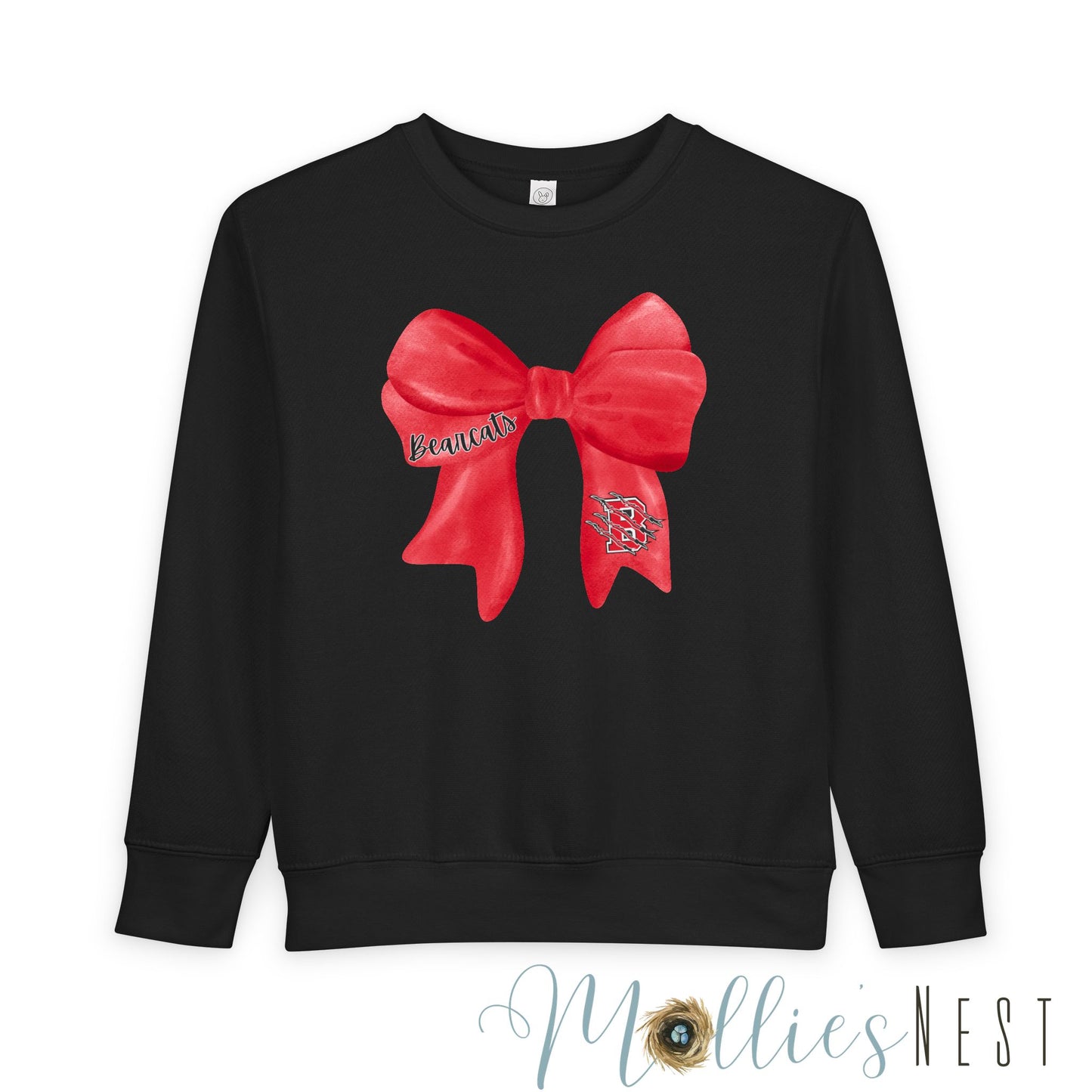 TODDLER. Brookland Bearcat Bow Sweatshirt
