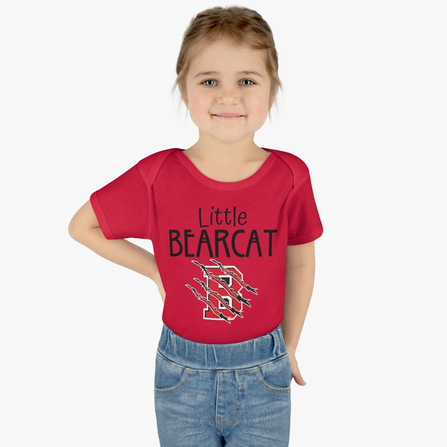 Infant Little Bearcat. Baby Rib Bodysuit