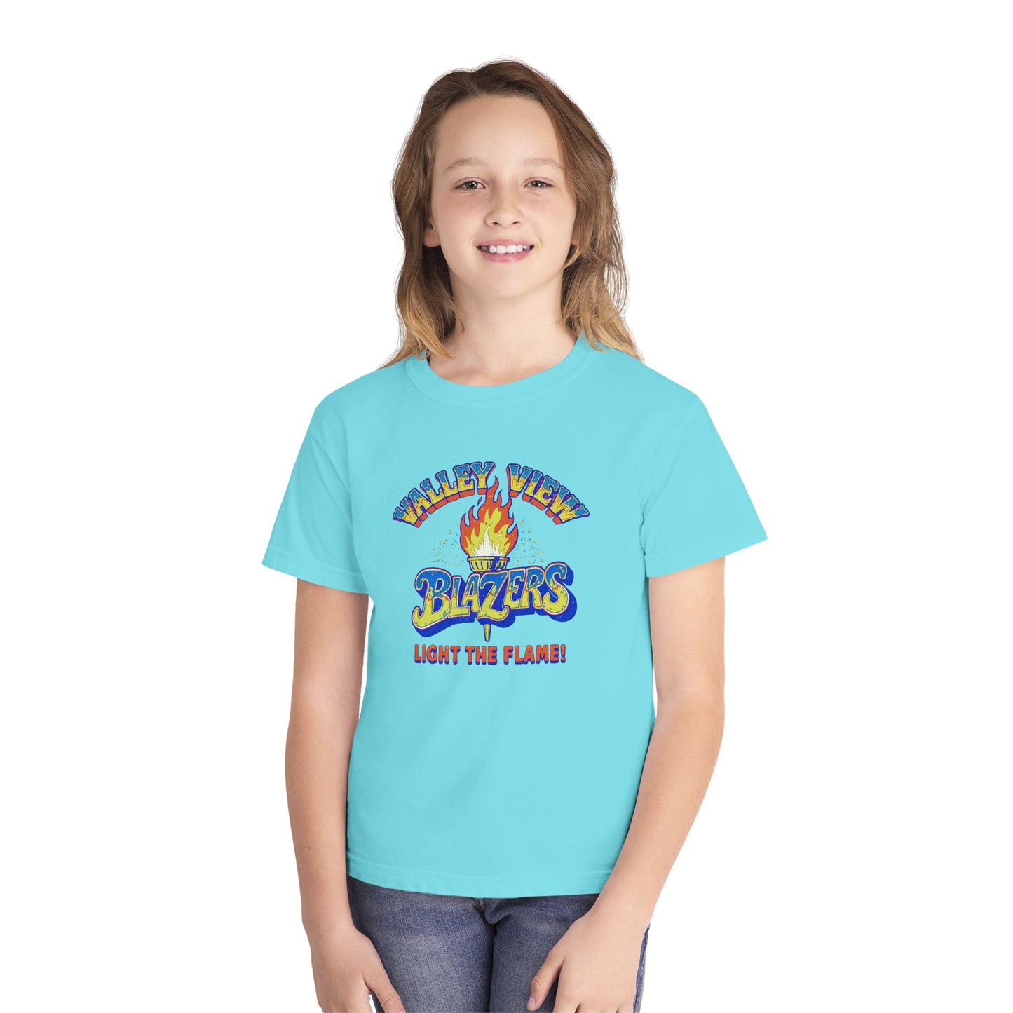 Valley View RETRO Torch Blazers Youth Tee – Light the Flame!
