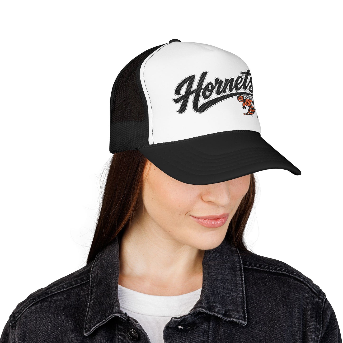 Foam Trucker Hat. Harrisburg Hornets with hornet logo.
