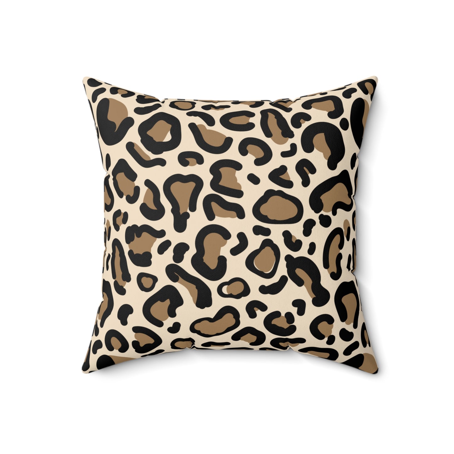 Leopard Spun Polyester Square Pillow