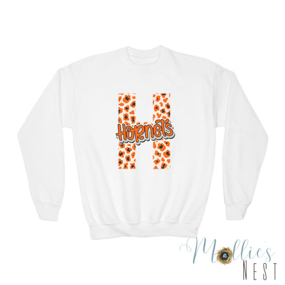 Youth Crewneck Sweatshirt – Harrisburg Hornets Leopard