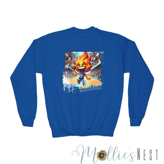 Youth Crewneck Sweatshirt. Blazer Mascot Basketball