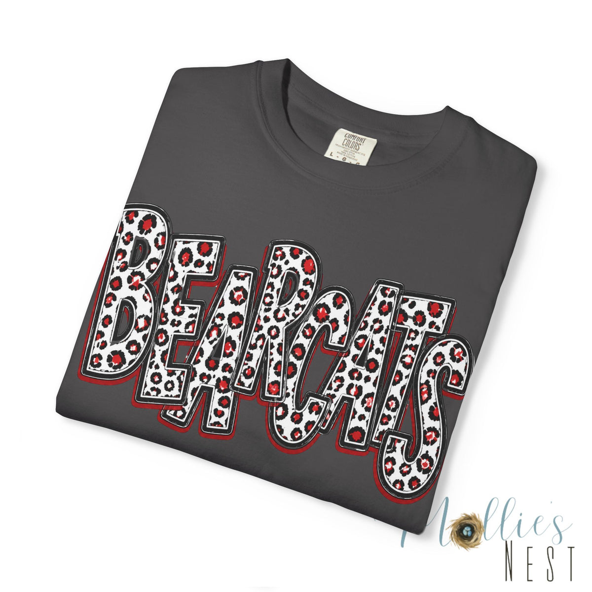 Brookland Bearcats.  ADULT T-Shirt — Leopard Stacked