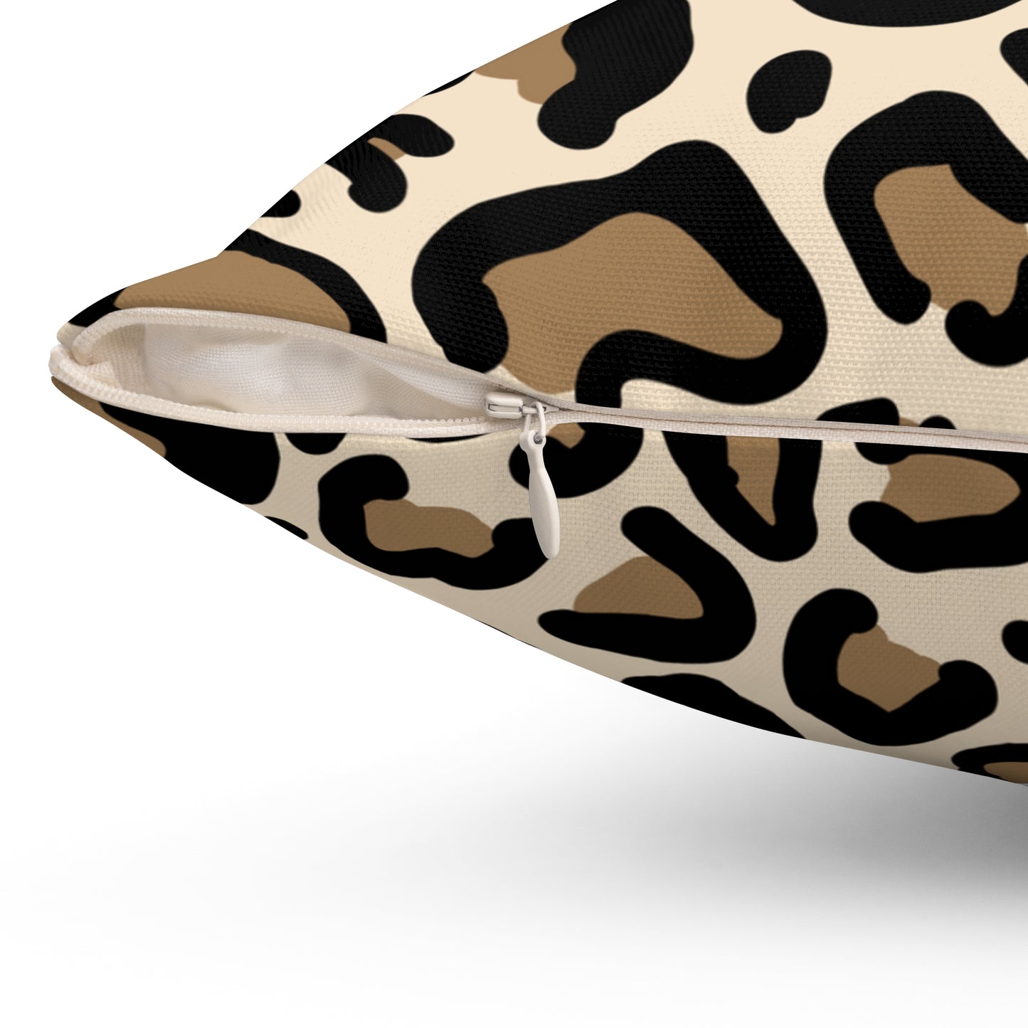 Leopard Spun Polyester Square Pillow