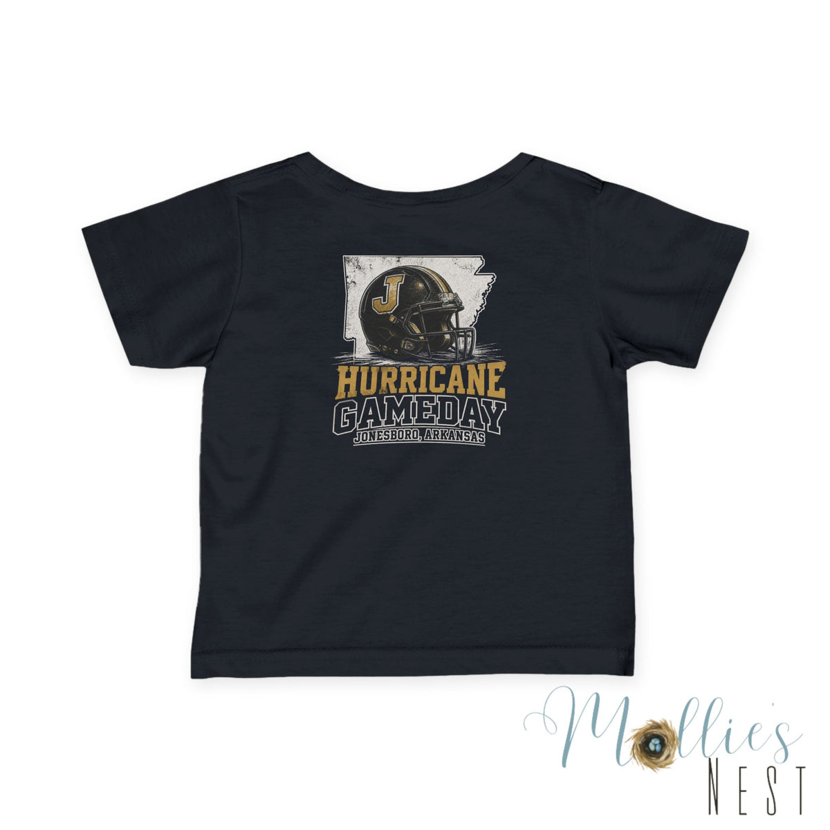 Infant-Toddler Hurricane Game Day Football Helmet Team Shirt