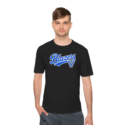 Adult. Blazers Valley View Script Performance Tee – Moisture-Wicking Athletic Shirt