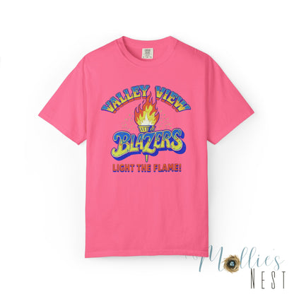 Valley View Blazers RETRO Torch Unisex Garment-Dyed T-Shirt - Comfort Colors