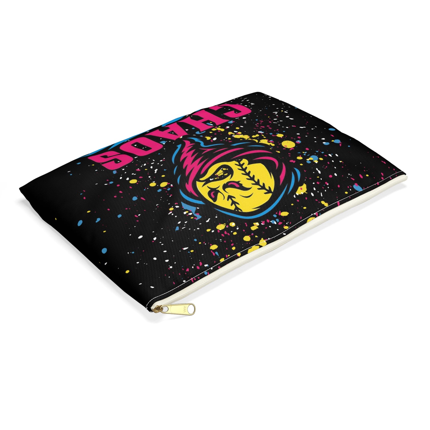 Chaos Softball Accessory Pouch — Customizable Team Makeup & Gear Bag (Name & Number)