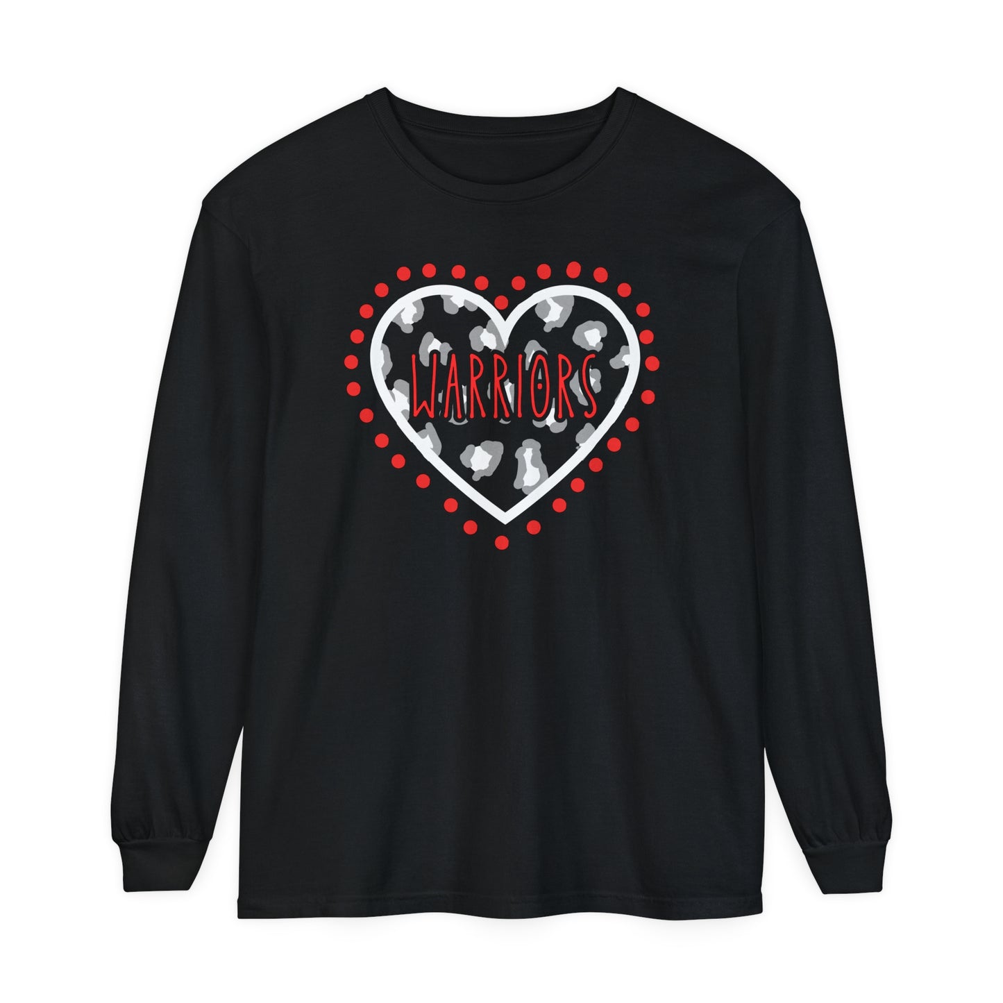 Unisex Garment-dyed Long Sleeve T-Shirt. Warriors Heart