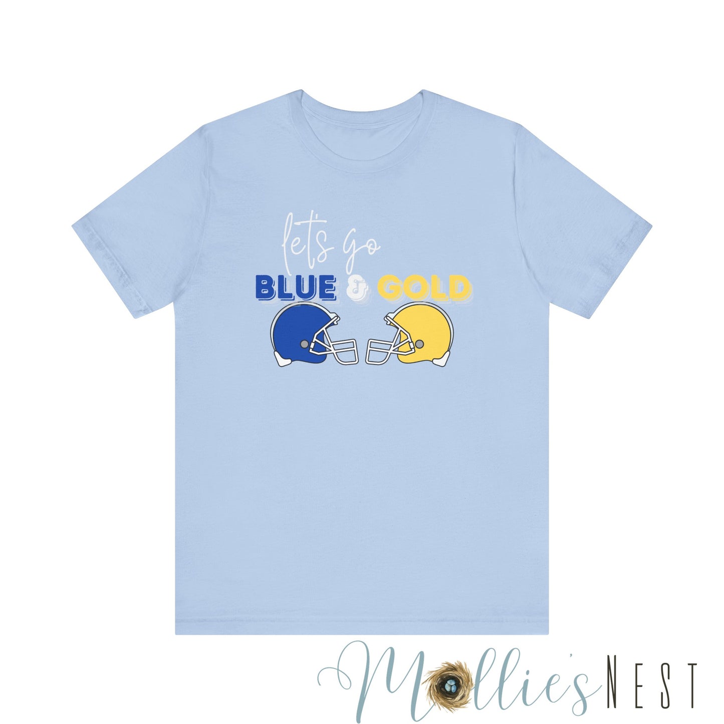 ADULT. Blue & Gold Jersey Short Sleeve Tee