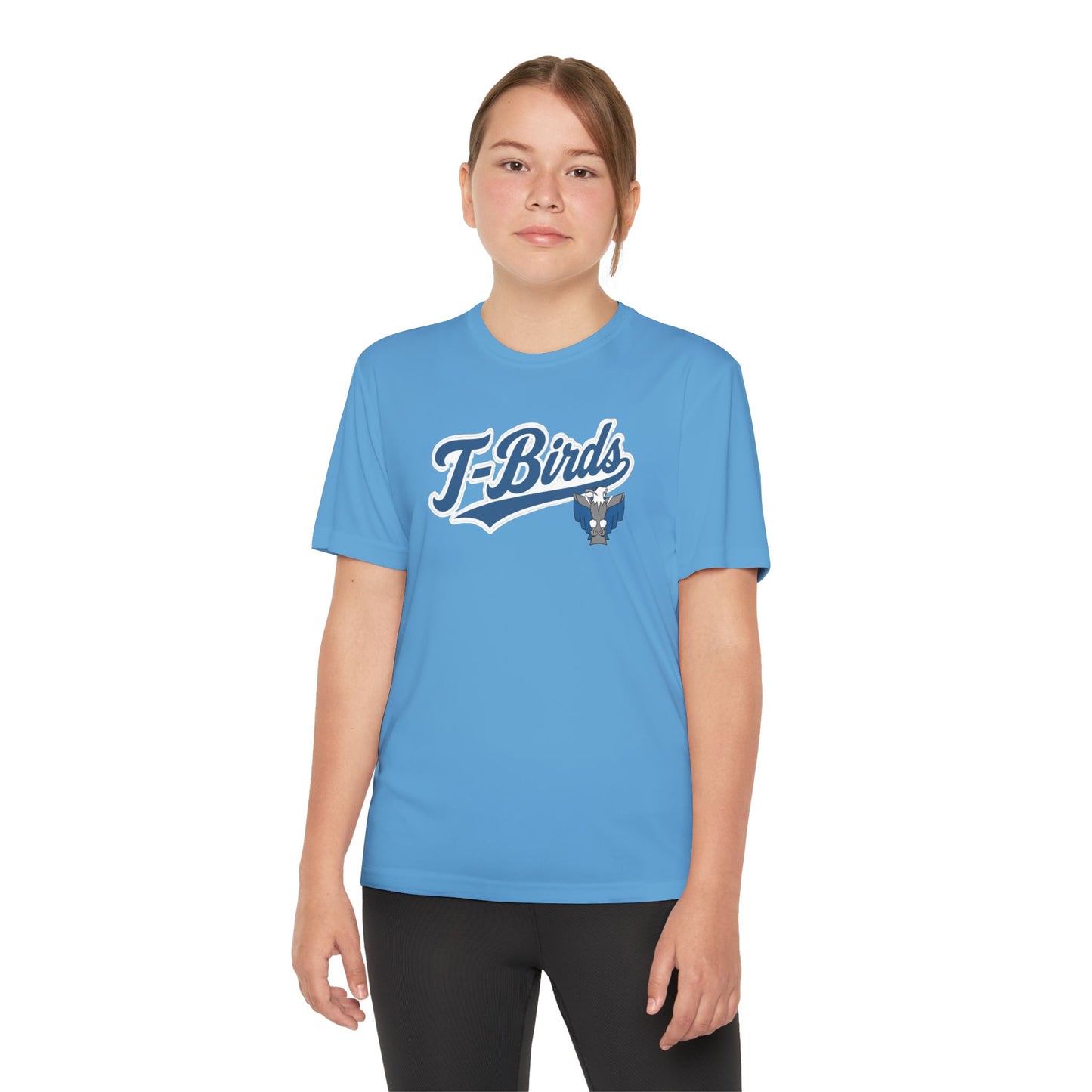 Cross County. Thunderbirds Youth Drifit — Script Logo Team Shirt