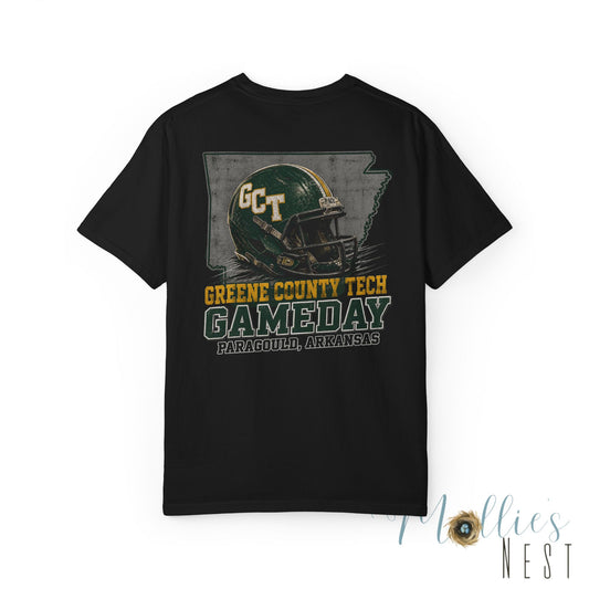 Gameday Football T-Shirt — Greene County Tech (GCT) Vintage Helmet