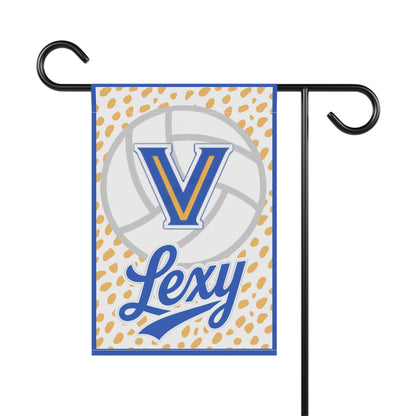 CUSTOM. Lexy. volleyball Flag -  Blue & Gold