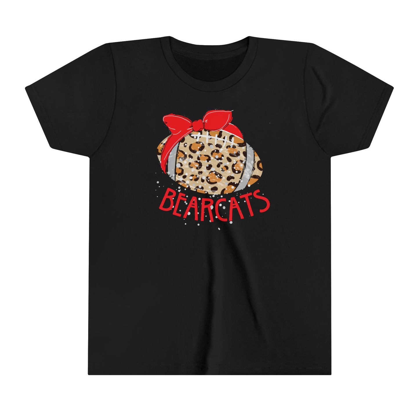 Youth Bearcats Leopard football Short Sleeve Tee