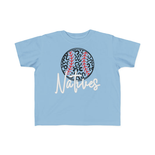 Natives. Leopard Baseball Toddler's Fine Jersey Tee