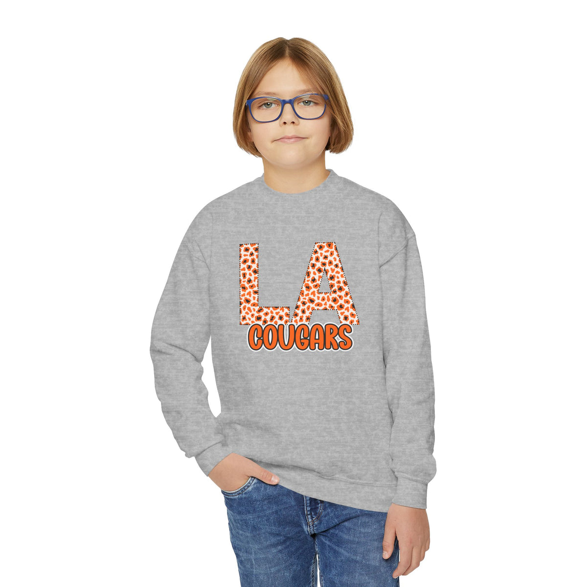 YOUTH. Lee Academy Cougars Crewneck Sweatshirt
