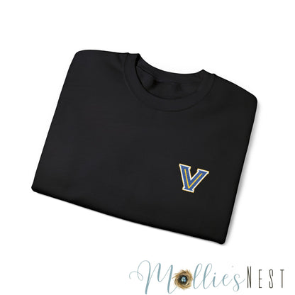 EMBROIDERED Valley View Logo. Unisex Heavy Blend™ Crewneck Sweatshirt