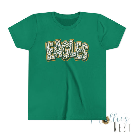 YOUTH GCT, Eagles Tee — Leopard Stacked