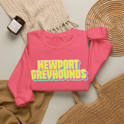Adult. Newport Greyhounds. NEON sweatshirt
