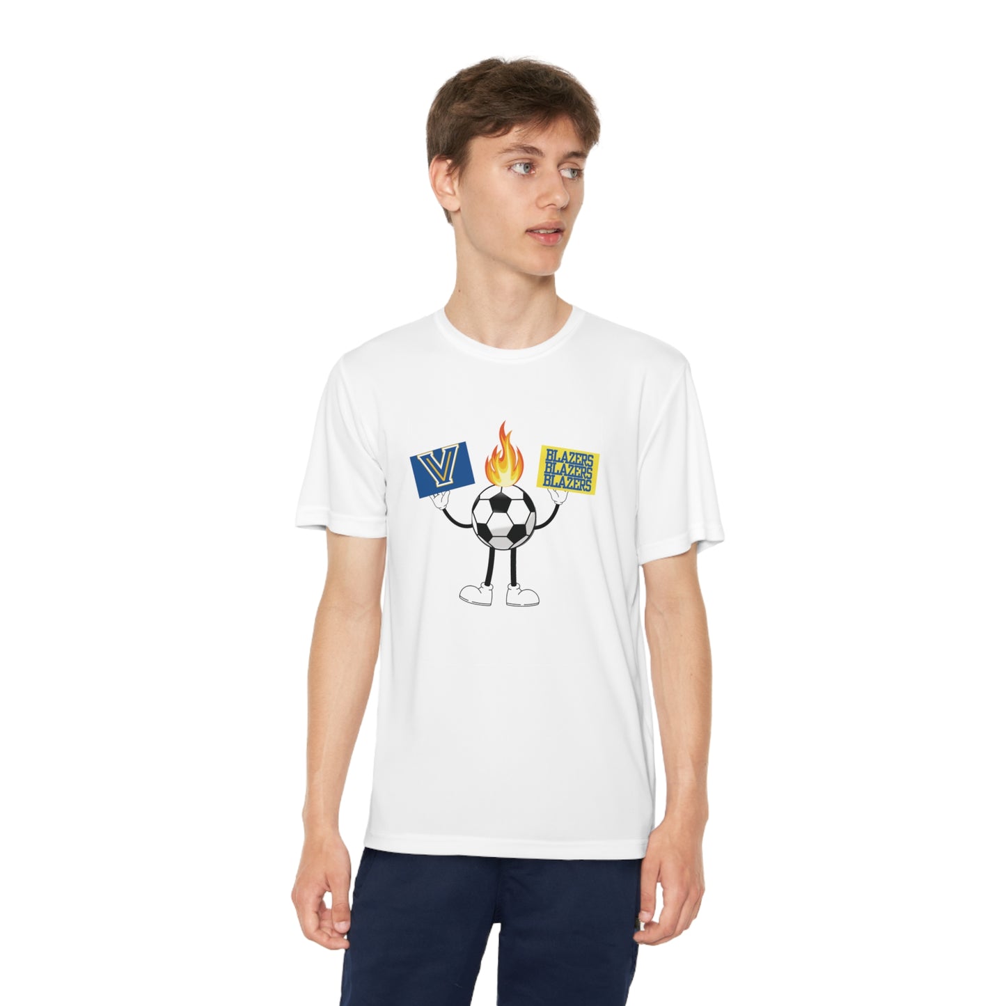 Youth Flame Soccer Competitor Tee