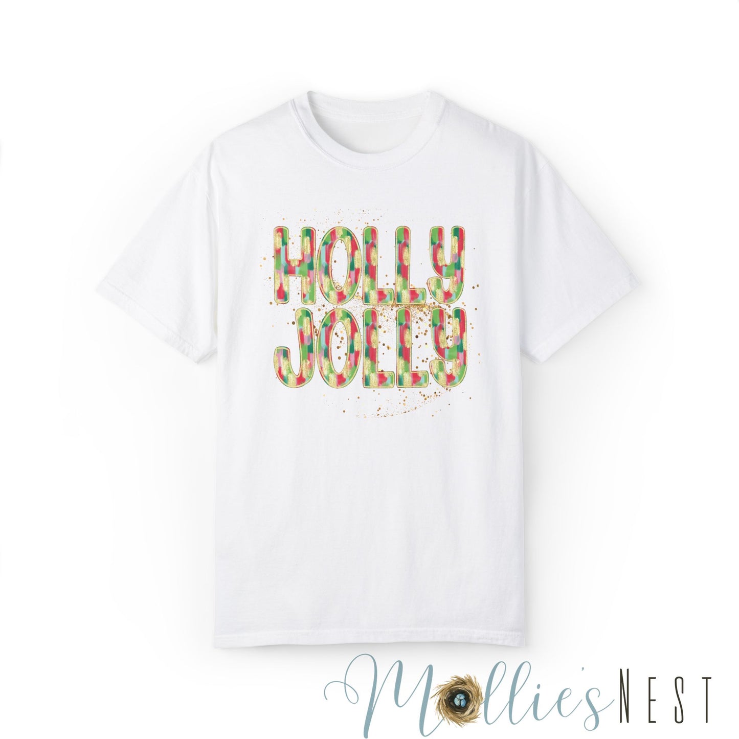 Garment-Dyed T-shirt. HOLLY JOLLY (Comfort Colors ADULT)