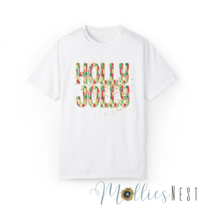 Garment-Dyed T-shirt. HOLLY JOLLY (Comfort Colors ADULT)