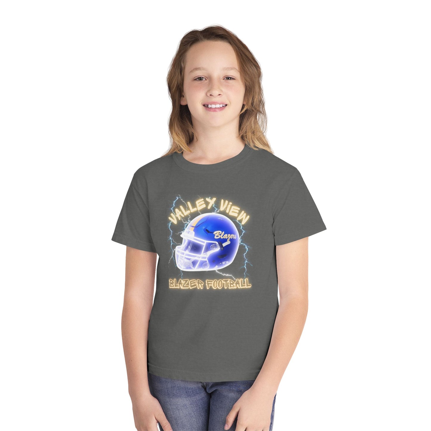 Valley View Blazers Youth Football Tee — "Light the Flame" Team Shirt.2026Schedule