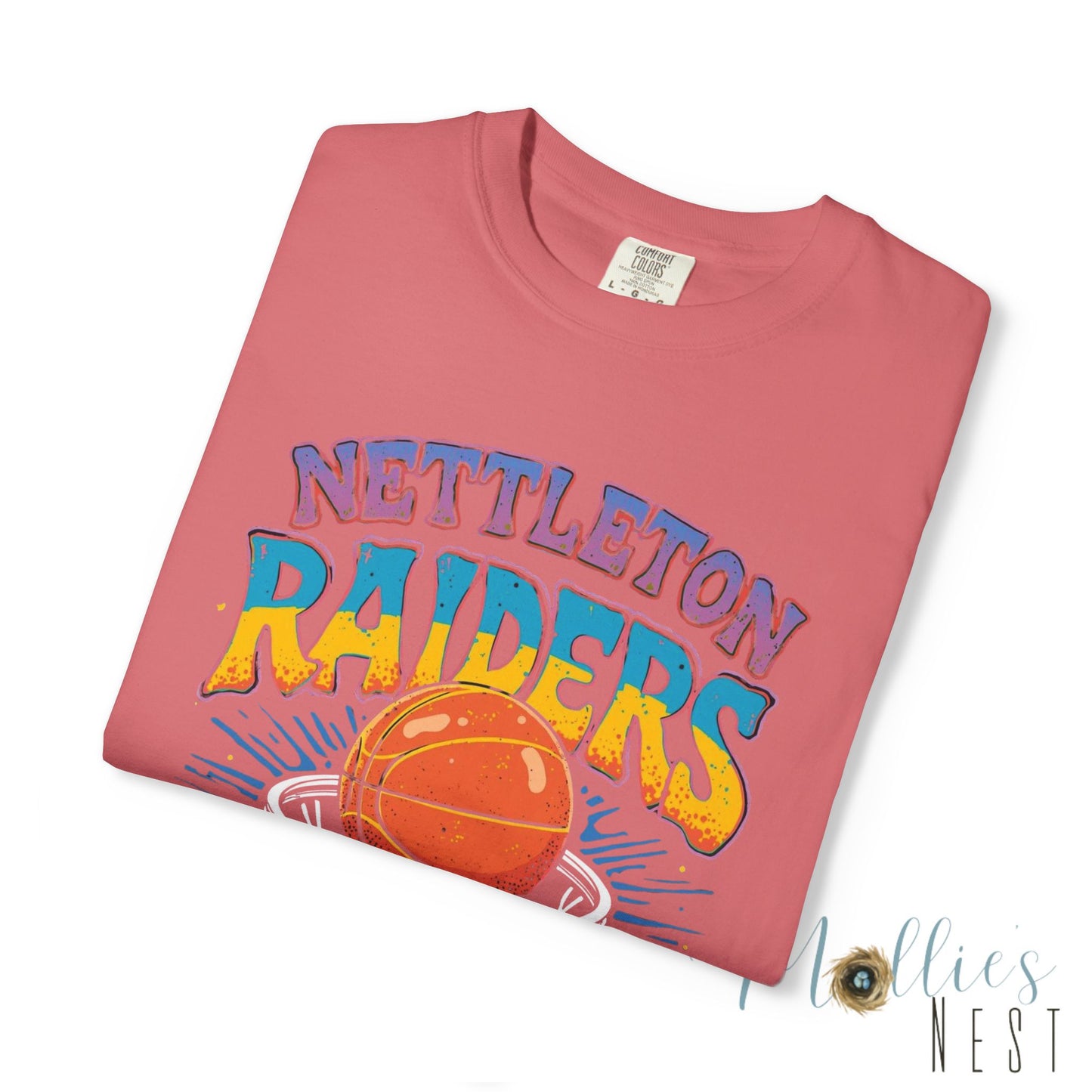 Unisex Basketball T-Shirt - 'Nettleton Raiders' Retro Basketball- Perfect for Game Day, Sports Events, Gift, Retro Vibe, Casual Wear
