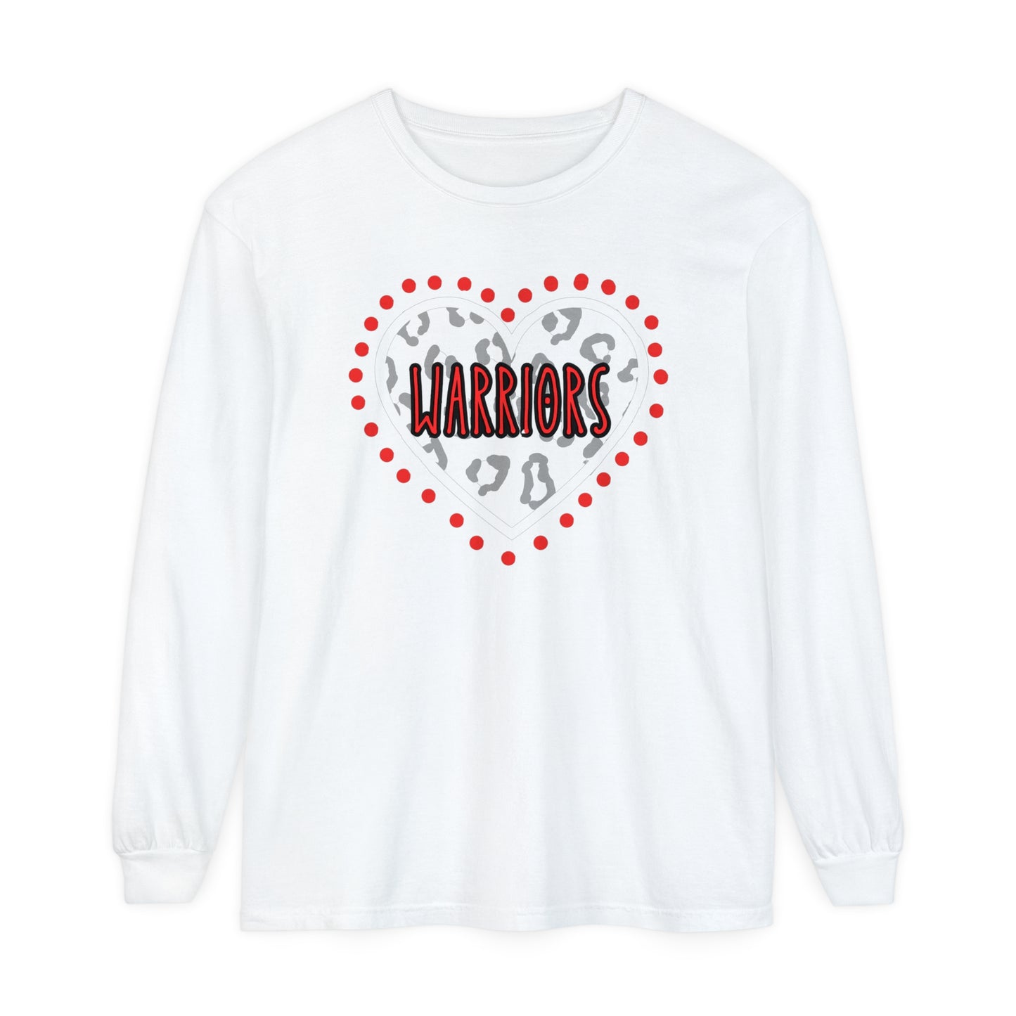 Unisex Garment-dyed Long Sleeve T-Shirt. Warriors Heart