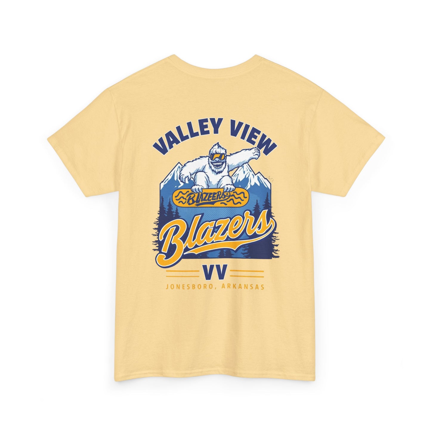 Valley View Blazers T‑Shirt — Mountain Yeti. MANNLY BRAND 2026
