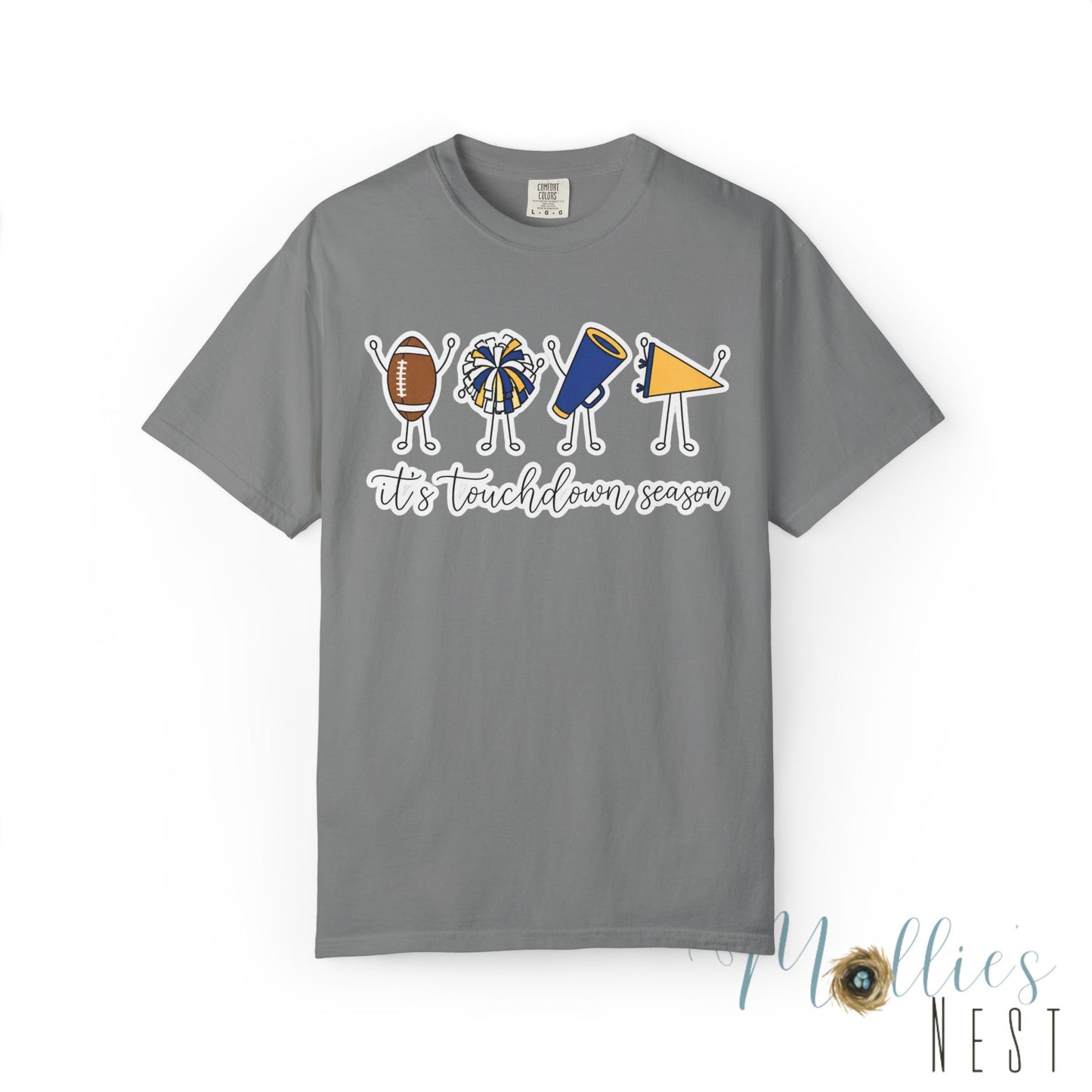 Touchdown Season (Blue/Yellow) T-Shirt — Football Friends Graphic Tee