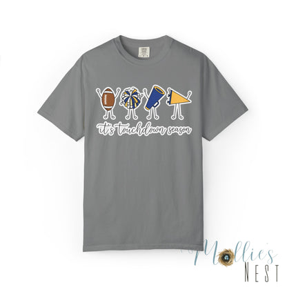 Touchdown Season (Blue/Yellow) T-Shirt — Football Friends Graphic Tee