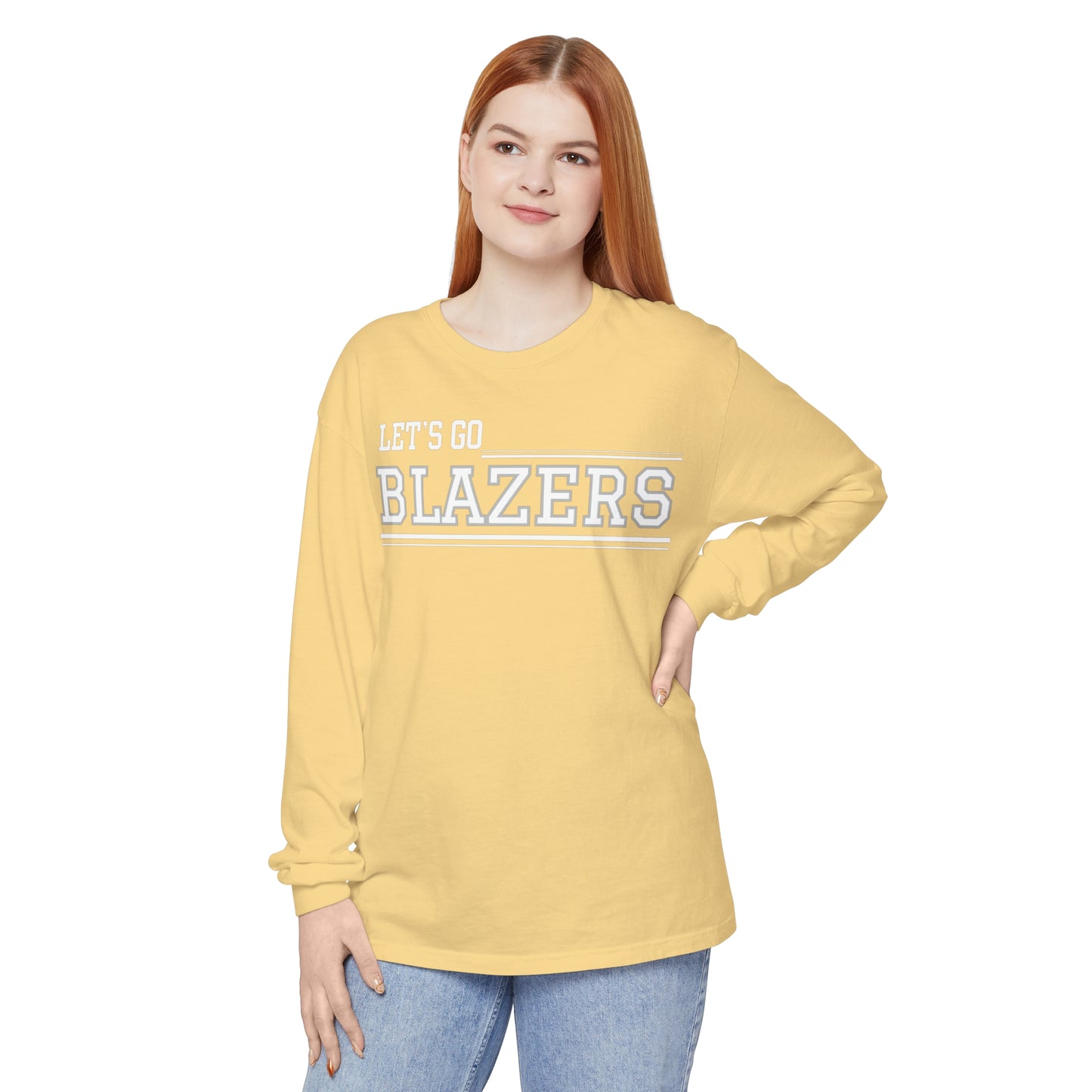 Blazers Unisex Garment-dyed Long Sleeve T-Shirt